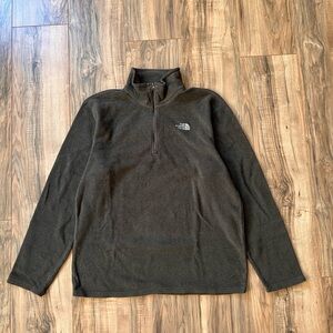 The North Face Polartec Classic 1/4 Zip Fleece Pullover Mens Gray Outdoor. Sz M